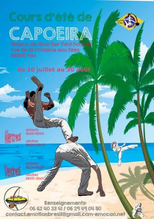 Cours d'été de capoeira à Pau