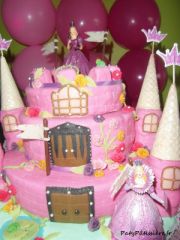 Gâteau château de princesse pâte d'amande